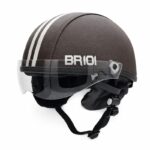 Capacete coquinho com viseira cristal café M 57/58