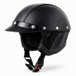 Capacete coquinho com viseira cristal café M 5758